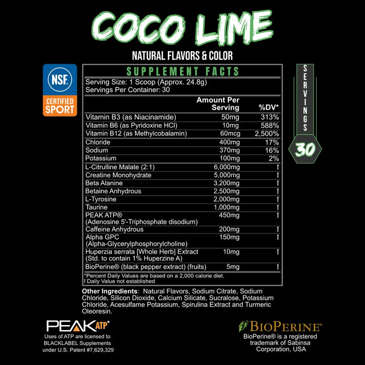 PRE HUSTLE V3 BLACKLABEL Supplements