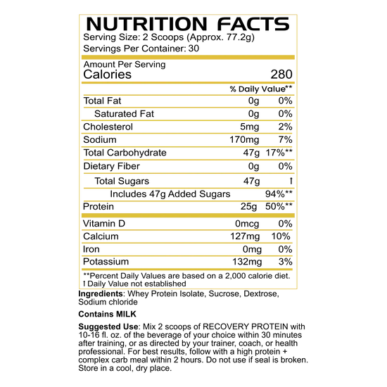 RECOVERY PROTEIN BLACKLABEL Supplements