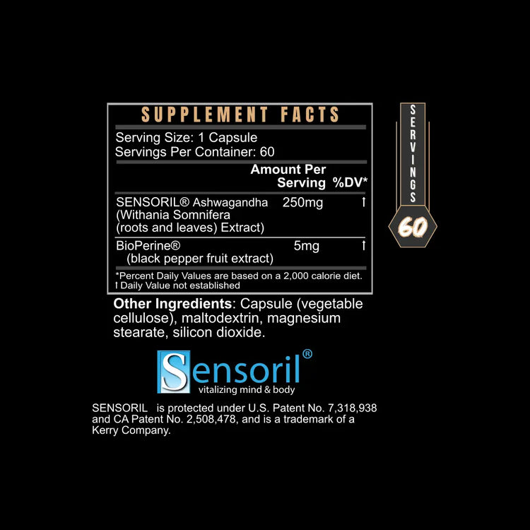 SENSORIL® ASHWAGANDHA BLACKLABEL Supplements