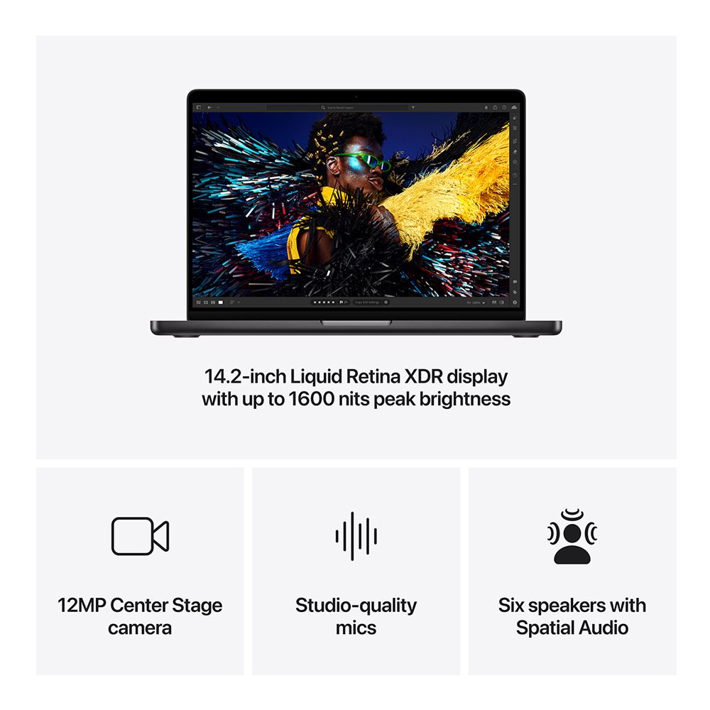 Apple MacBook Pro 14.2" M4 Pro 14-Core 24GB RAM 1TB SSD Space Black MX2J3LL/A Late 2024