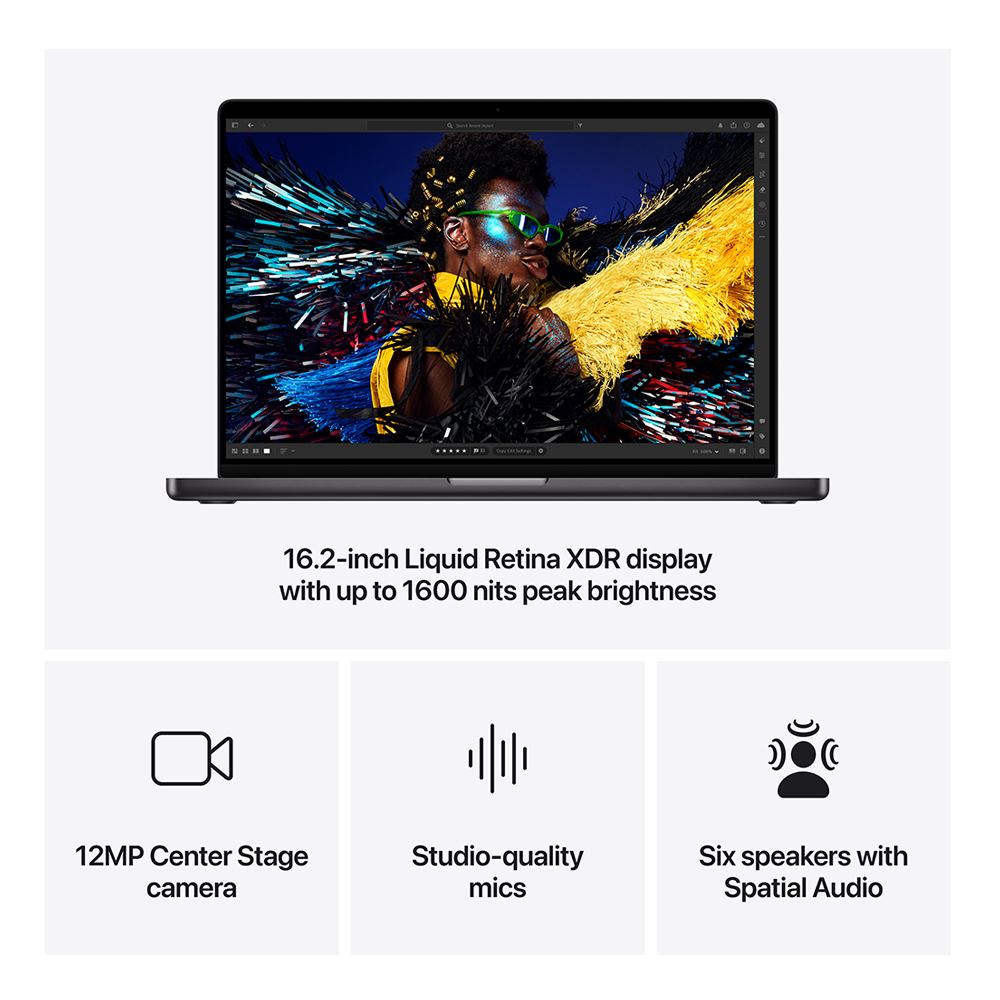 Apple MacBook Pro 16-inch M4 Pro 14-Core 48GB RAM 1TB SSD Space Black Late 2024 Z1FT000CE